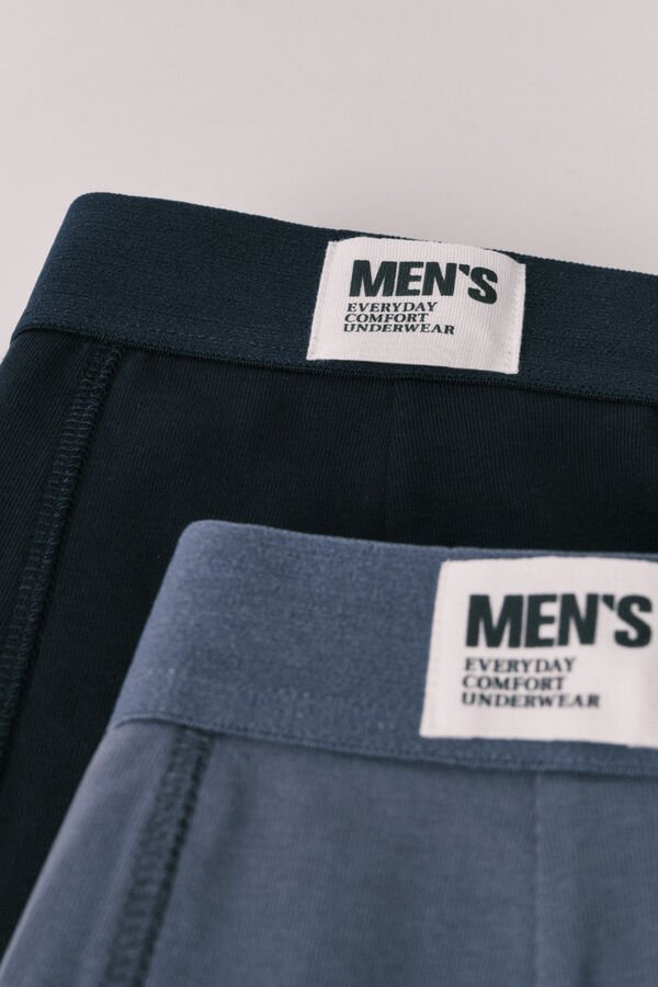 Women'secret Pack 2 calzoncillos b&oacute;xer azul claro y oscuro azul