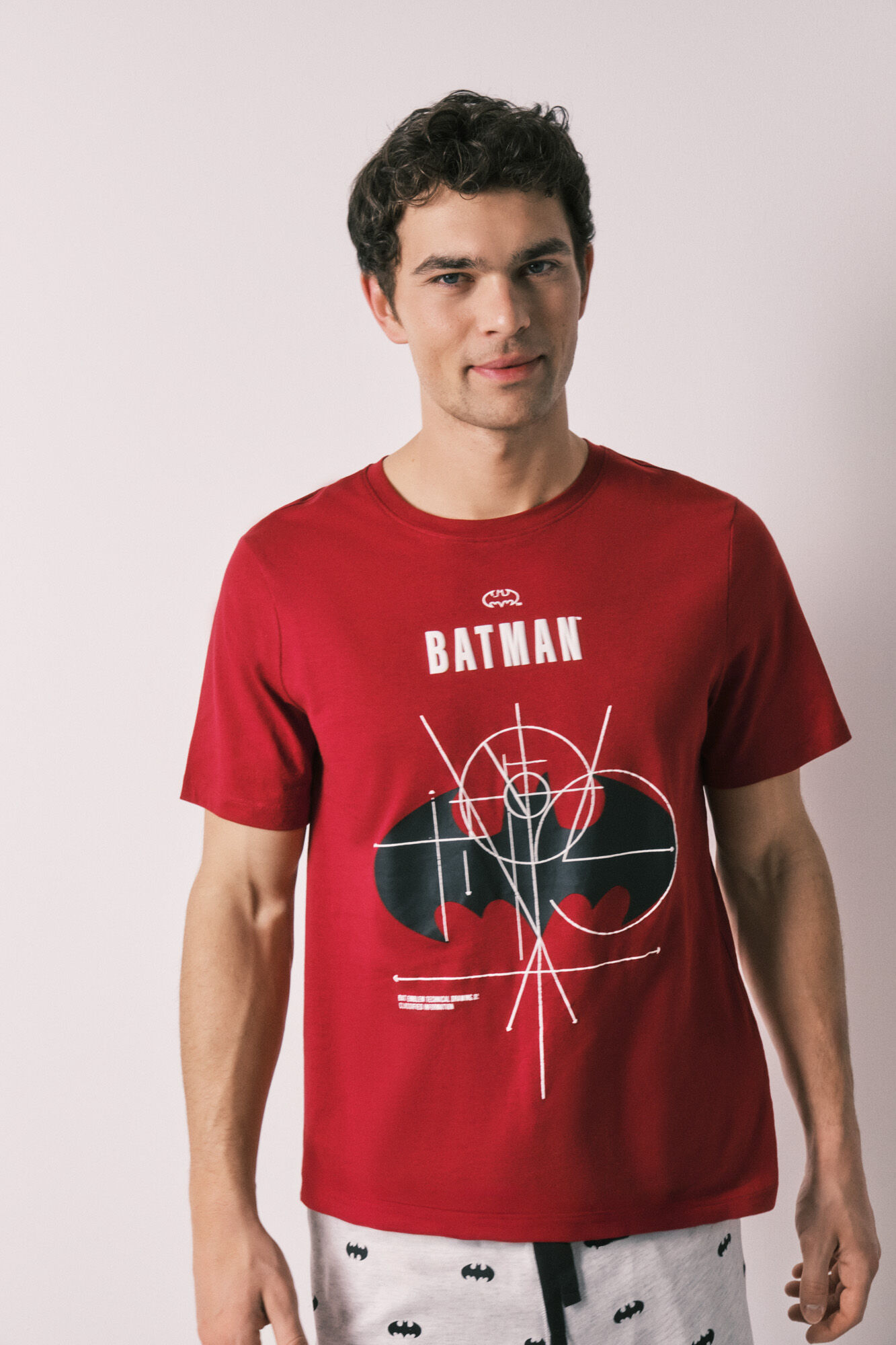 Women'secret Pijama corto hombre algod&oacute;n Batman rojo