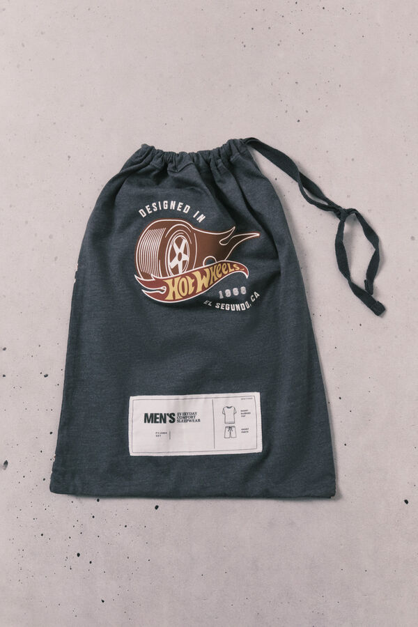 Women'secret Pijama corto hombre algod&oacute;n Hotwheels gris