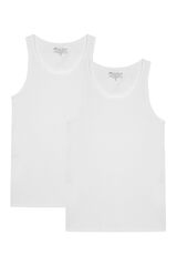Bread & Boxers Pack 2 camisetas sin mangas de algod&oacute;n org&aacute;nico blancas blanco
