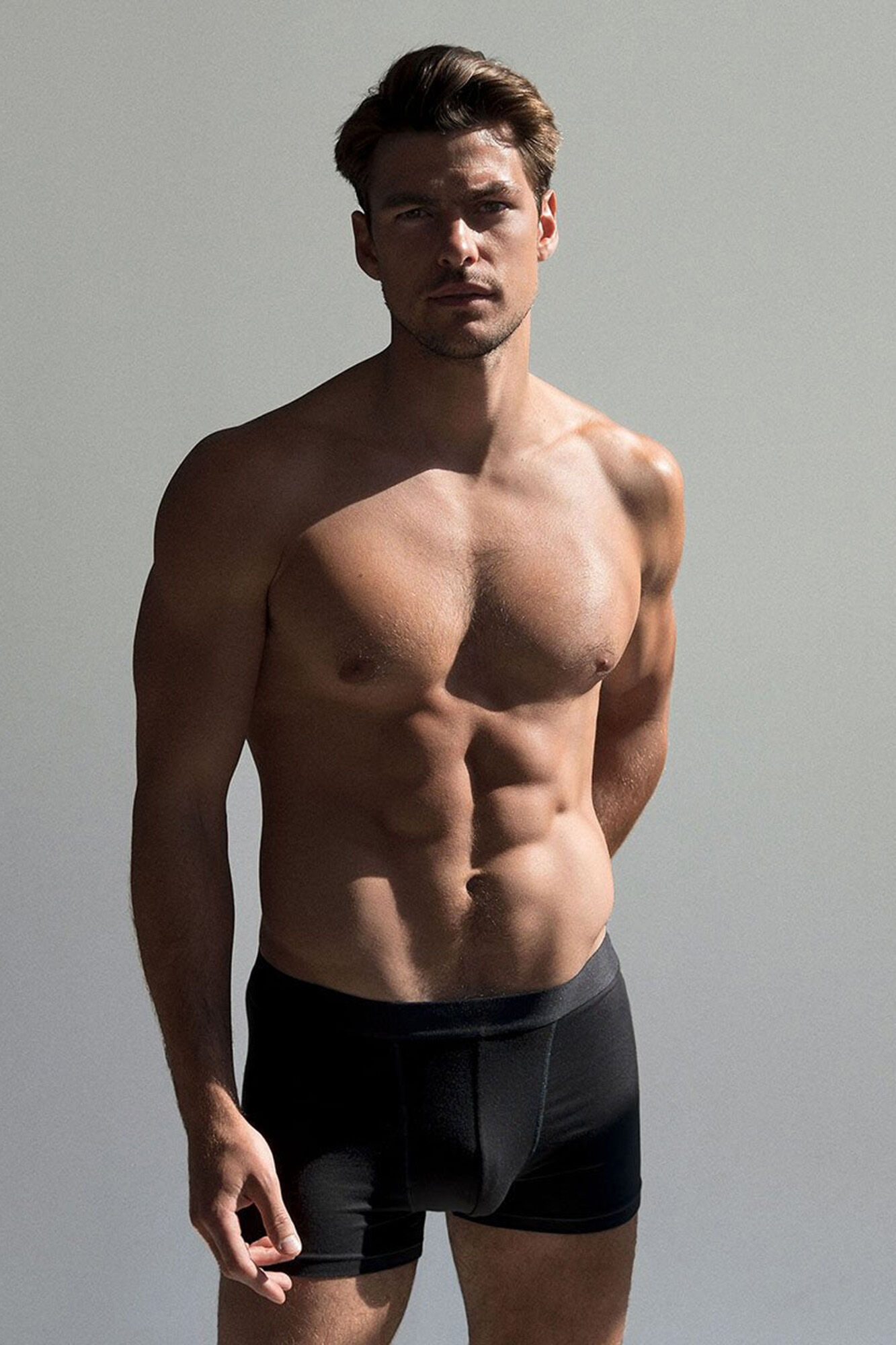 Bread & Boxers Pack de 2 b&oacute;xers modal el&aacute;stico eco negros